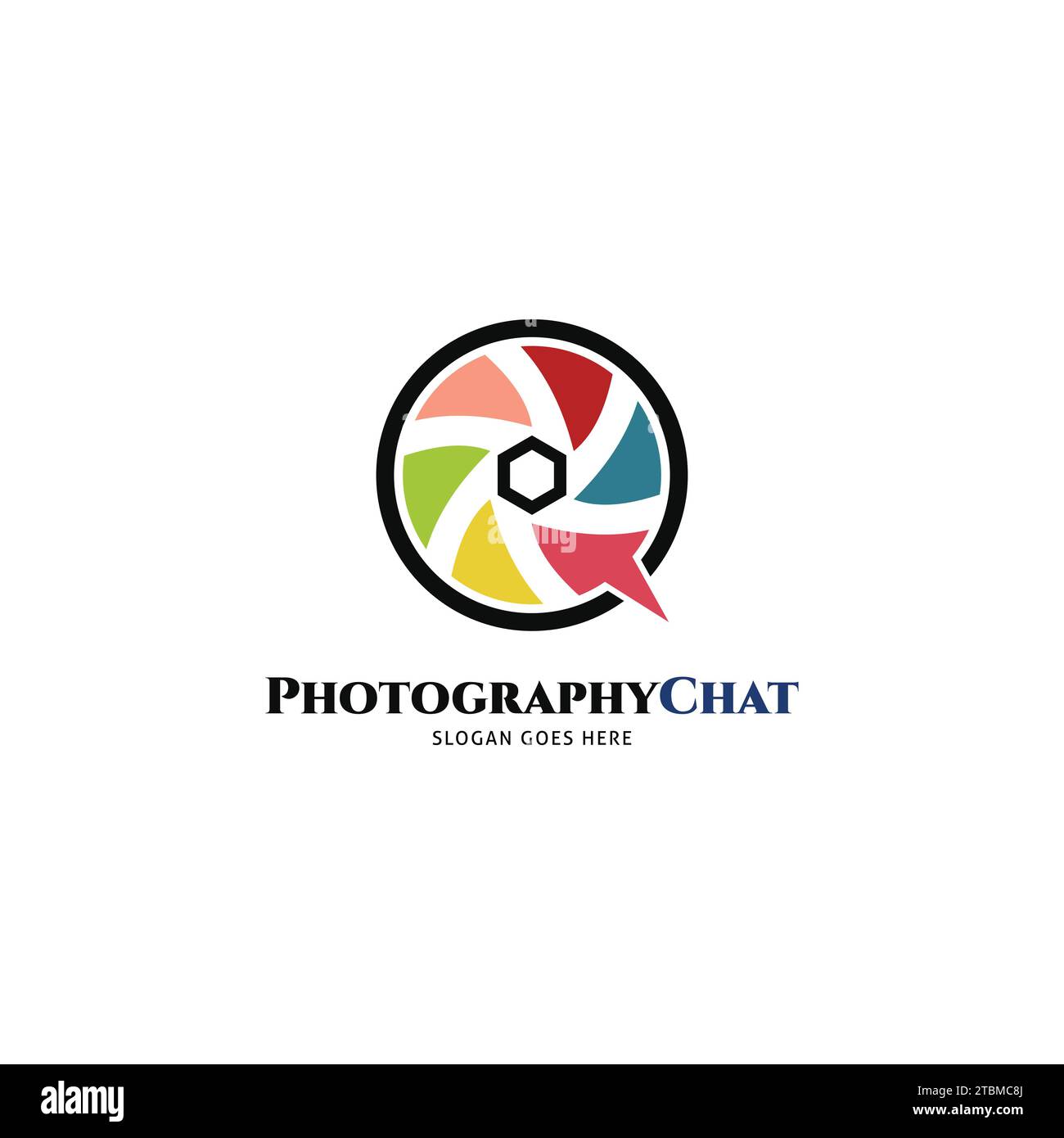 Fotografie Chat Logo-Symbol Design-Vorlagenelemente Stock Vektor