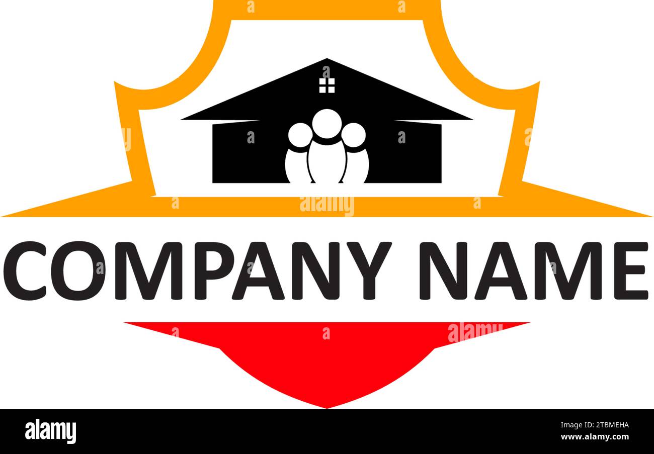 Ist ein Symbol der Haus-, Aufenthalts- oder Gehäuse ergänzende Stock Vektor