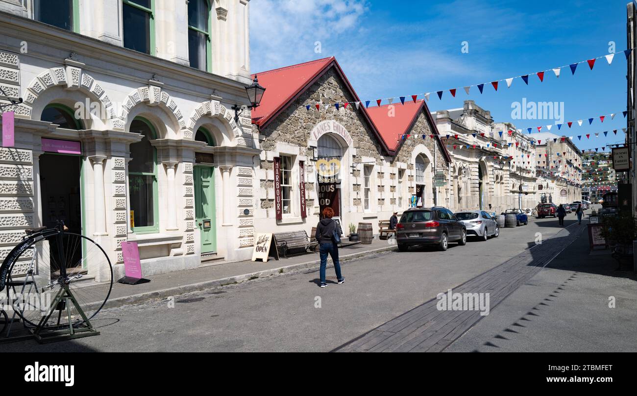 Roadtrip durch die Südinsel Neuseelands. Oamaru ist die größte Stadt im Waitaki District, die vor allem für ihr Steam Punk Museum und Limest bekannt ist Stockfoto