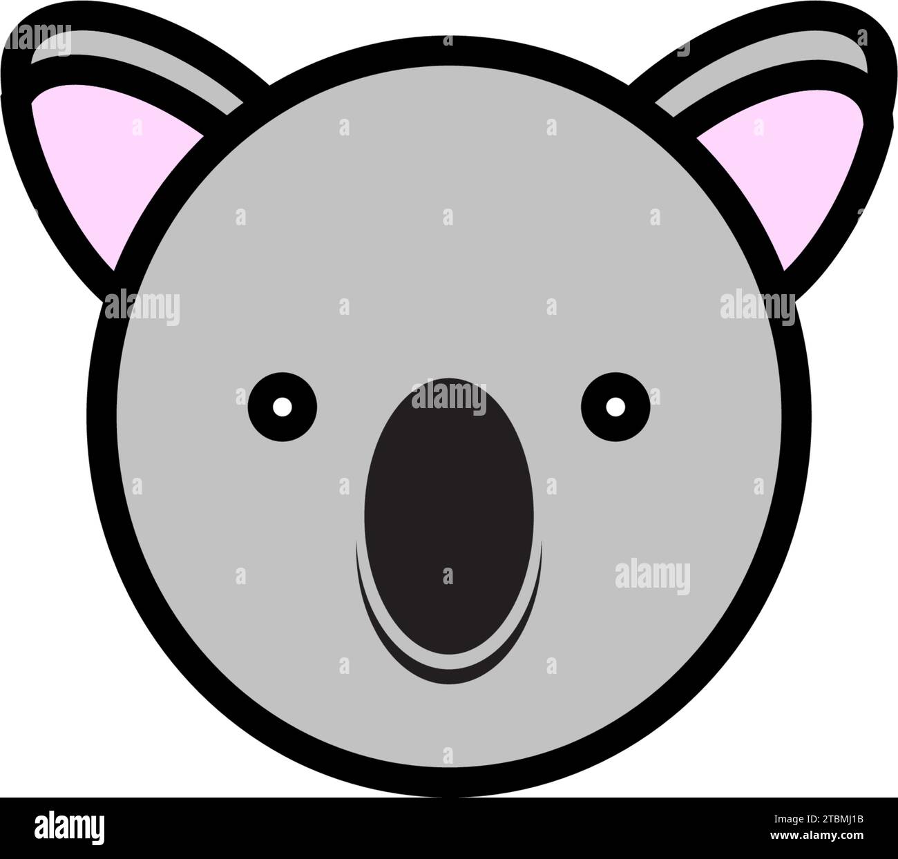 Ist ein Symbol im Zusammenhang mit Tieren besonders Koala Stock Vektor