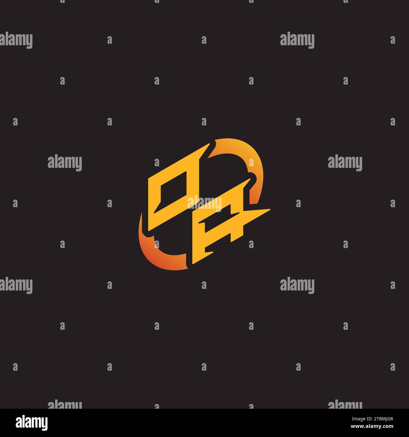 AO-Kombibuchstabe einzigartige Initialen Logo-Esport für Gaming-Team, youtube, Twitch Stock Vektor