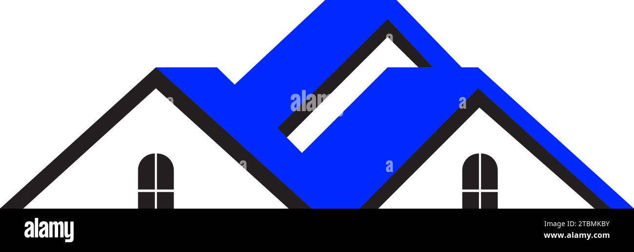 Ist ein Symbol der Haus-, Aufenthalts- oder Gehäuse ergänzende Stock Vektor