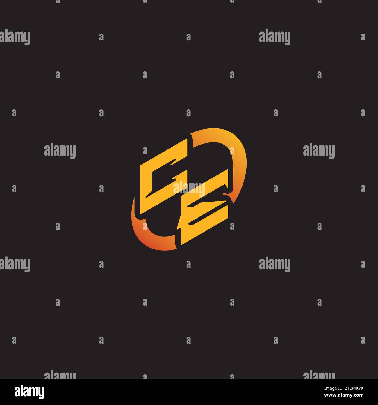 EC-Kombibuchstabe einzigartige Initialen Logo ePort für Gaming-Team, youtube, Twitch Stock Vektor