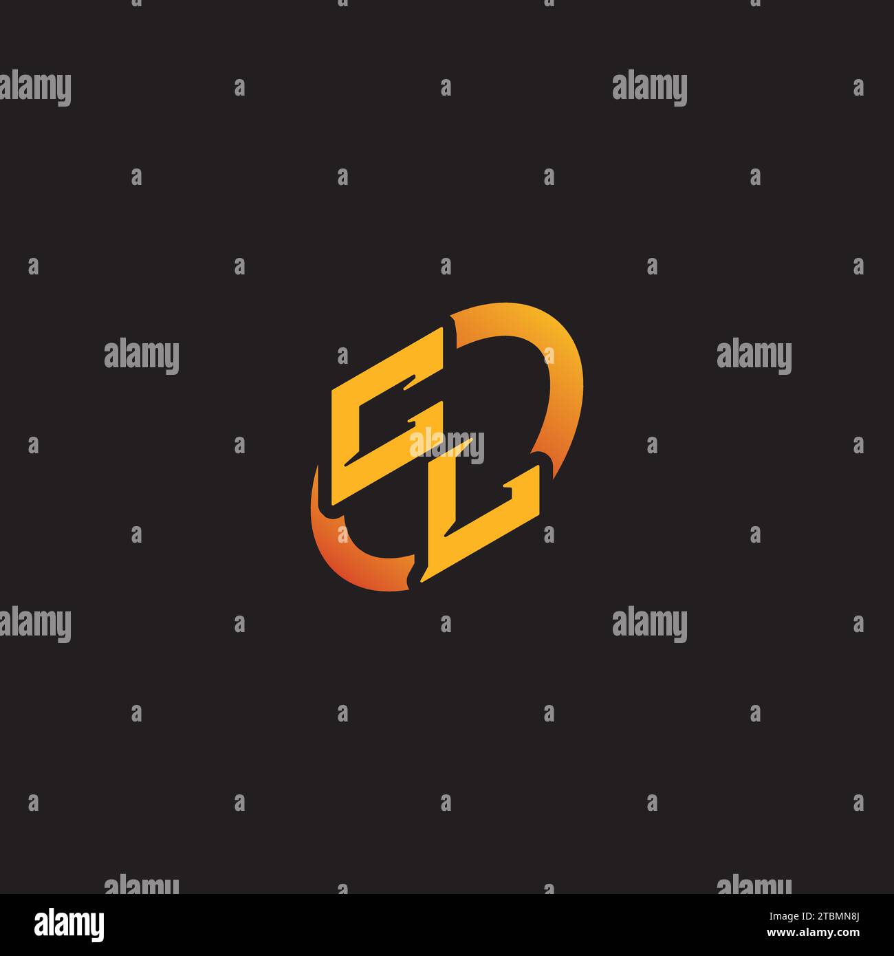 LC-Kombibuchstabe einzigartige Initialen Logo ePort für Gaming-Team, youtube, Twitch Stock Vektor