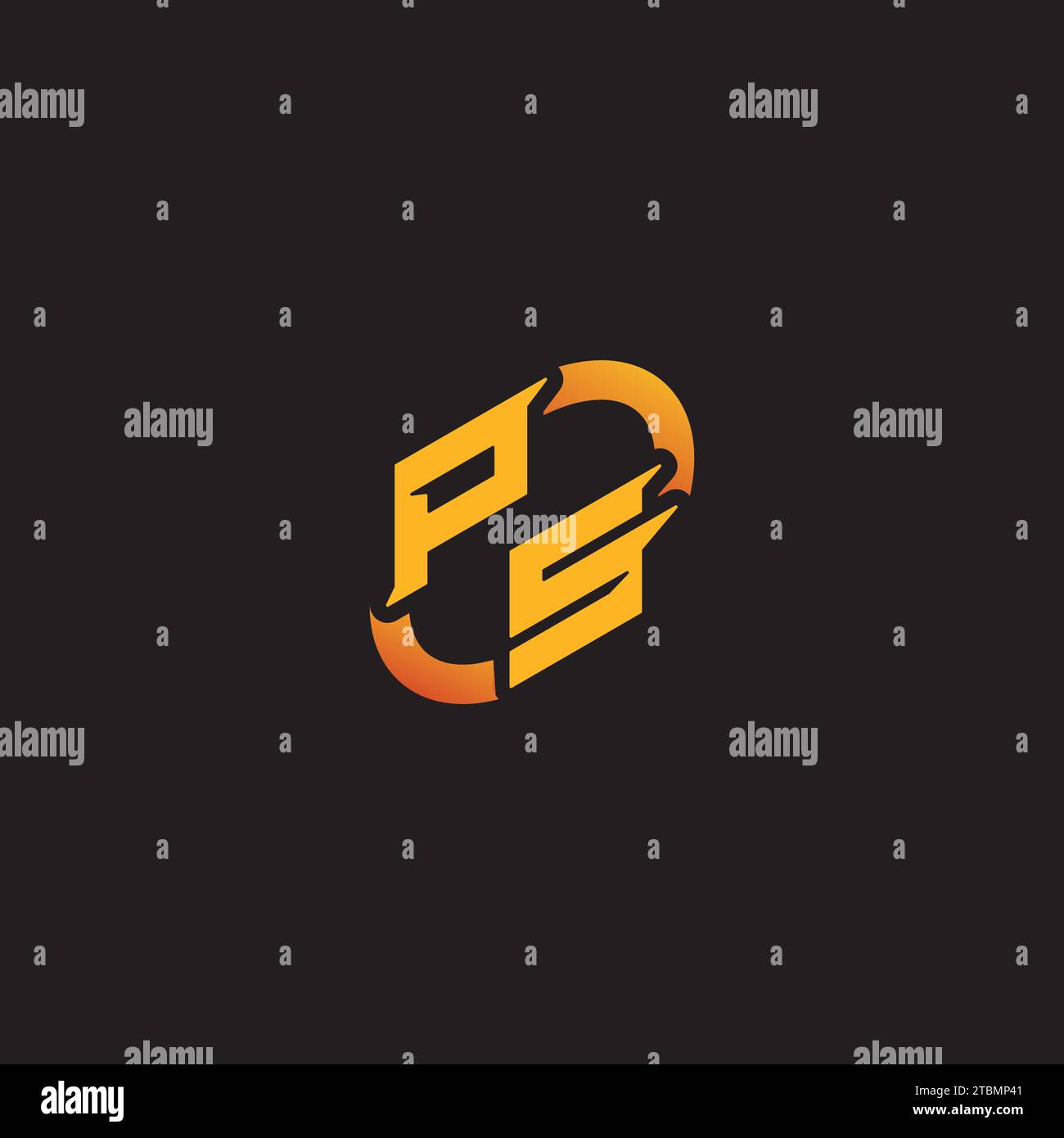 SP-Kombinationsbuchstabe einzigartige Initialen Logo-Esport für Gaming-Team, youtube, Twitch Stock Vektor