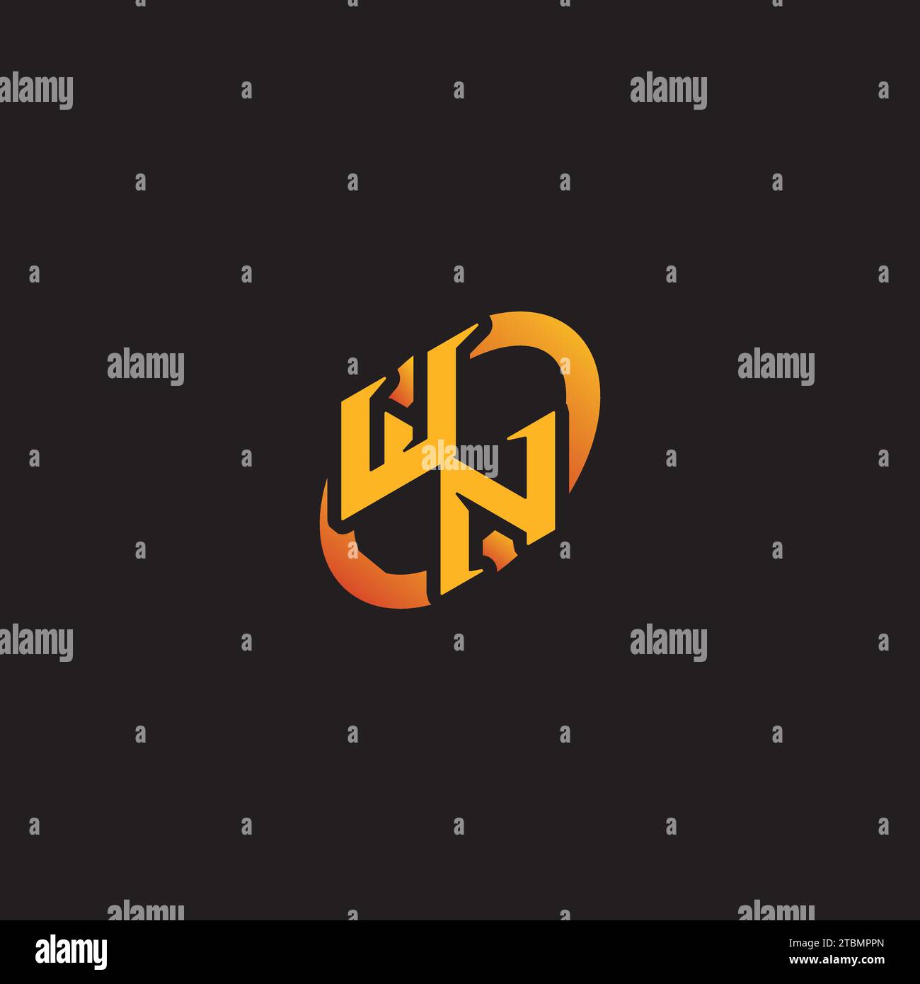 NW-Kombi-Letter einzigartige Initialen Logo-Esport für Gaming-Team, youtube, Twitch Stock Vektor