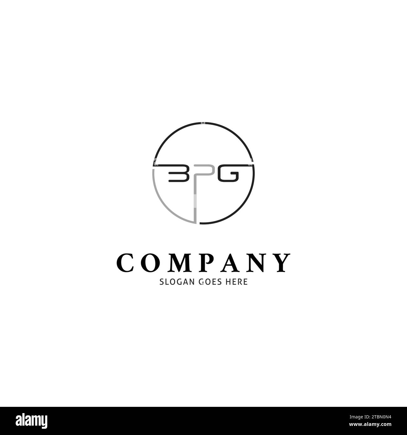 Anfangsbuchstabe BPG-Symbol Vektor-Logo-Vorlage Illustrationsdesign Stock Vektor
