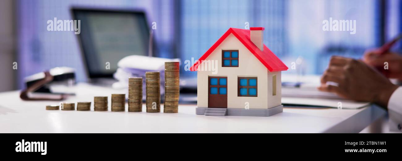 Maximieren Sie den Wert Ihrer amerikanischen Immobilie mit dem Steuerkonto Stockfoto