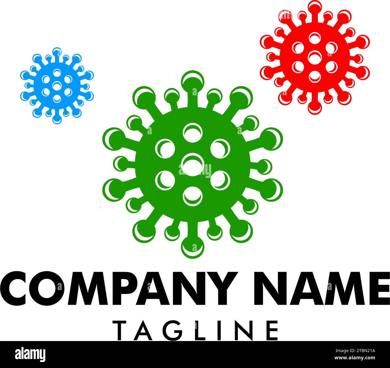 Covid-19 Corona Virus Logo Template Design Stock Vektor