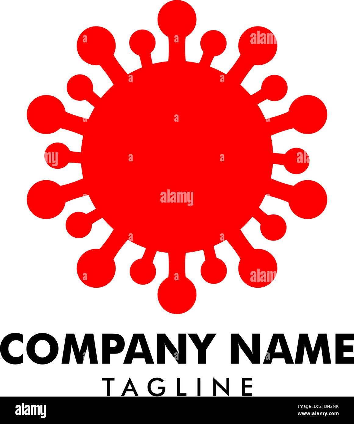 Covid-19 Corona Virus Logo Template Design Stock Vektor