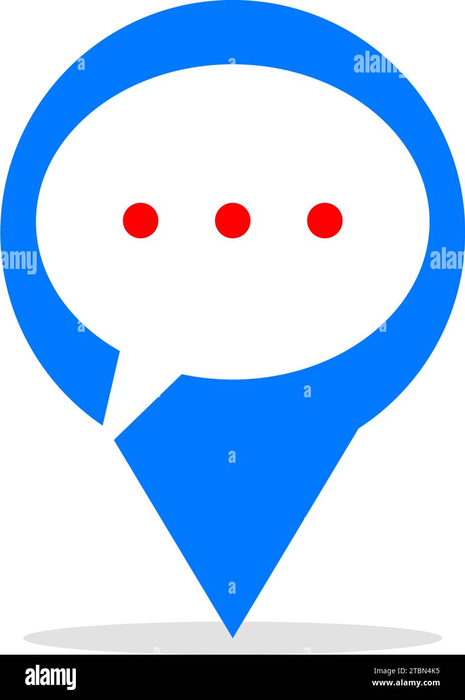 Designelement Für Chat-Pin-Logo Stock Vektor