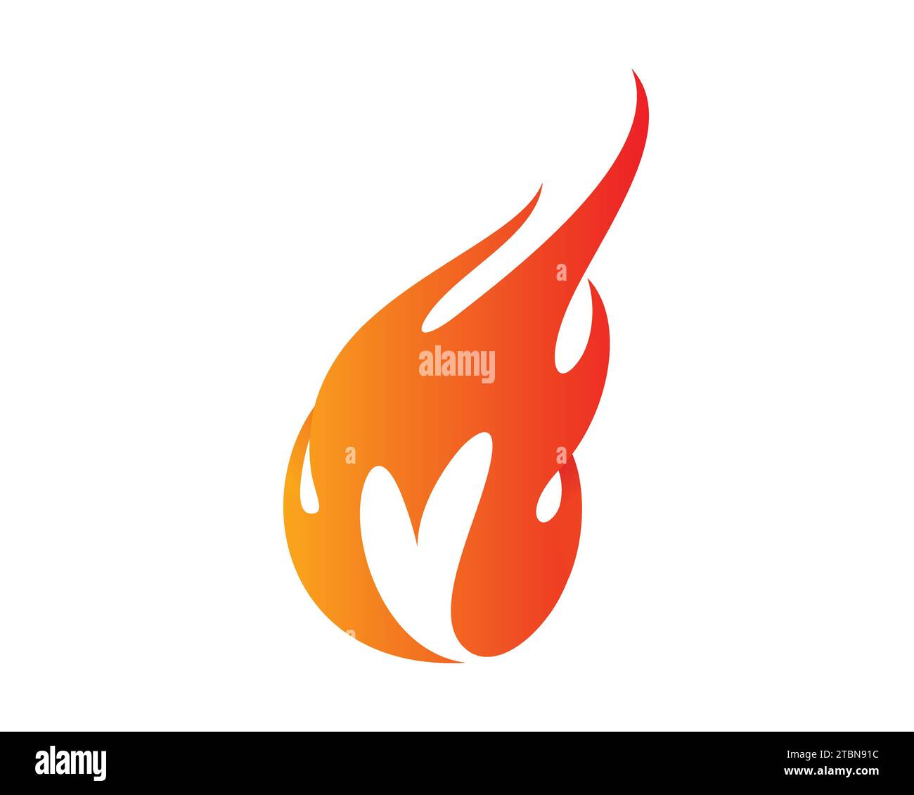 Liebes- und Herzsymbol kombiniert mit anmutigem Flammeneffekt, visualisiert mit Silhouettenstil und gemessenem Verlauf Stock Vektor