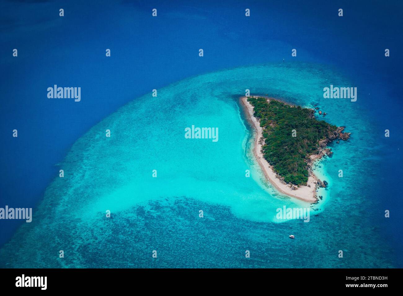 Whitsundays Inseln vom Himmel Stockfoto