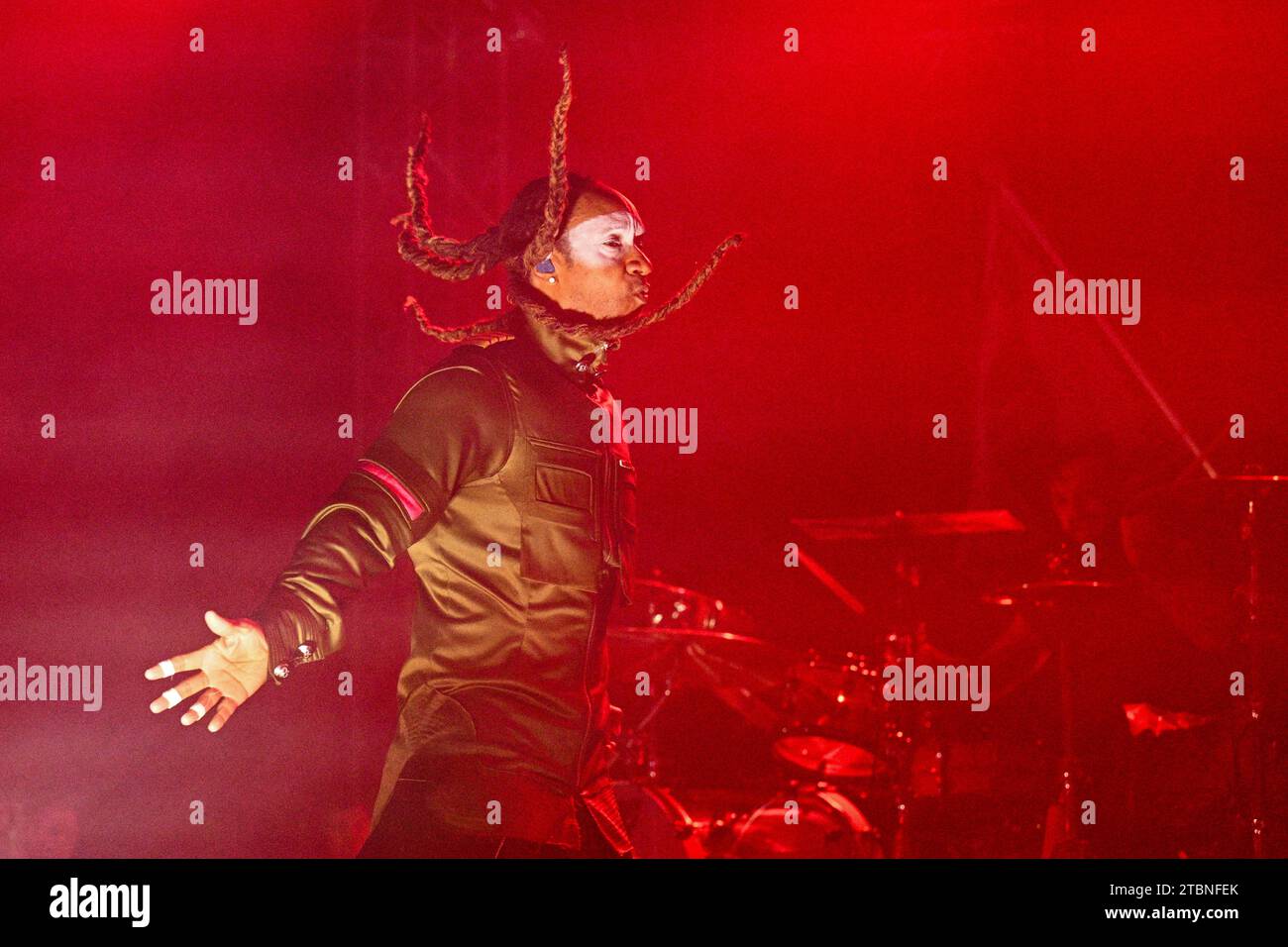 Prag, Tschechische Republik. Dezember 2023. Konzert der britischen elektronischen Musikgruppe Prodigy in Prag, Tschechische Republik, 7. Dezember 2023. Quelle: Michal Kamaryt/CTK Photo/Alamy Live News Stockfoto