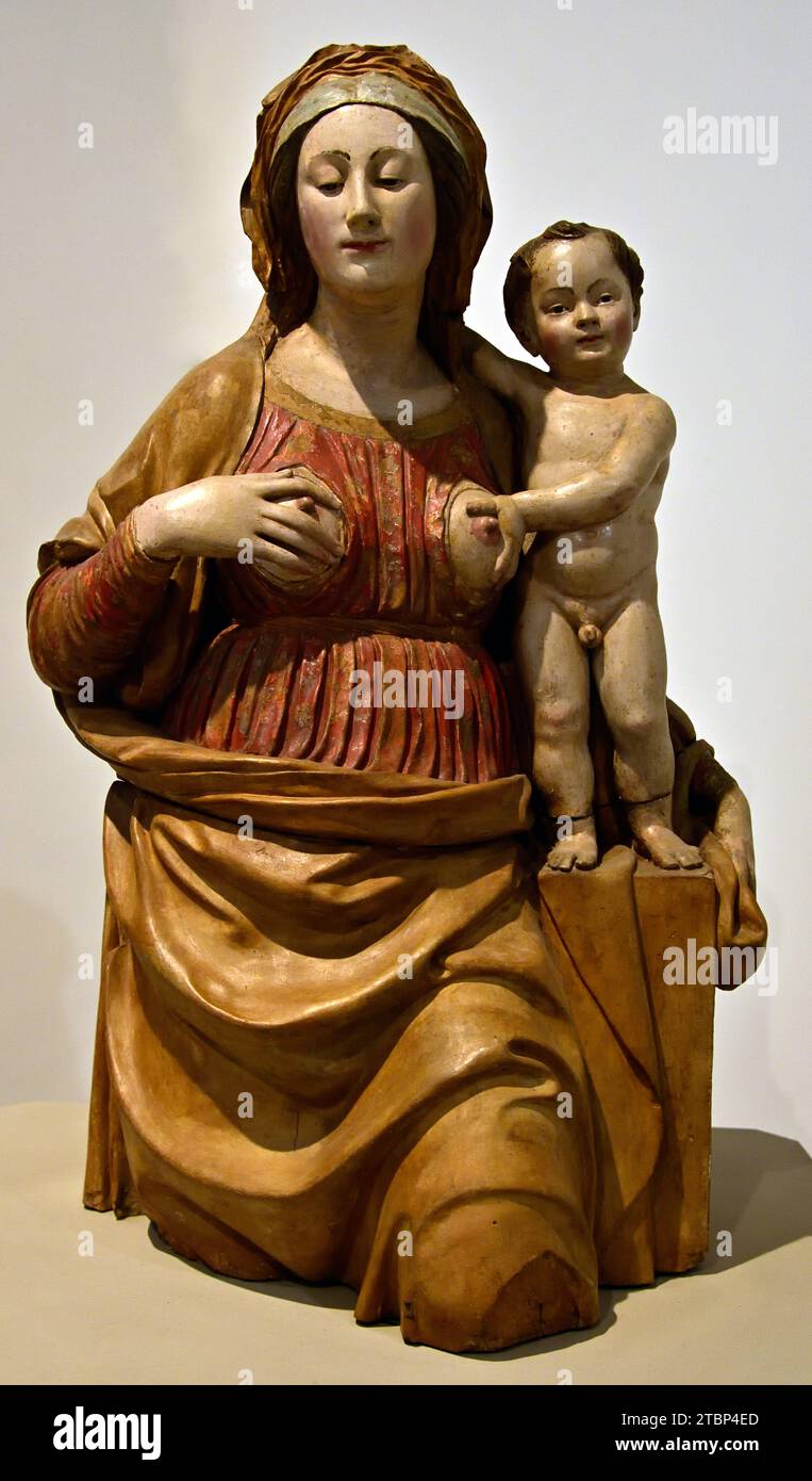 Madonna der Gnaden, 16. Jahrhundert, Kirche St. Lorenzo, Salerno, Museum der Schönen Künste, Italien, Italienisch, Polychrom, Terrakotta, Stockfoto