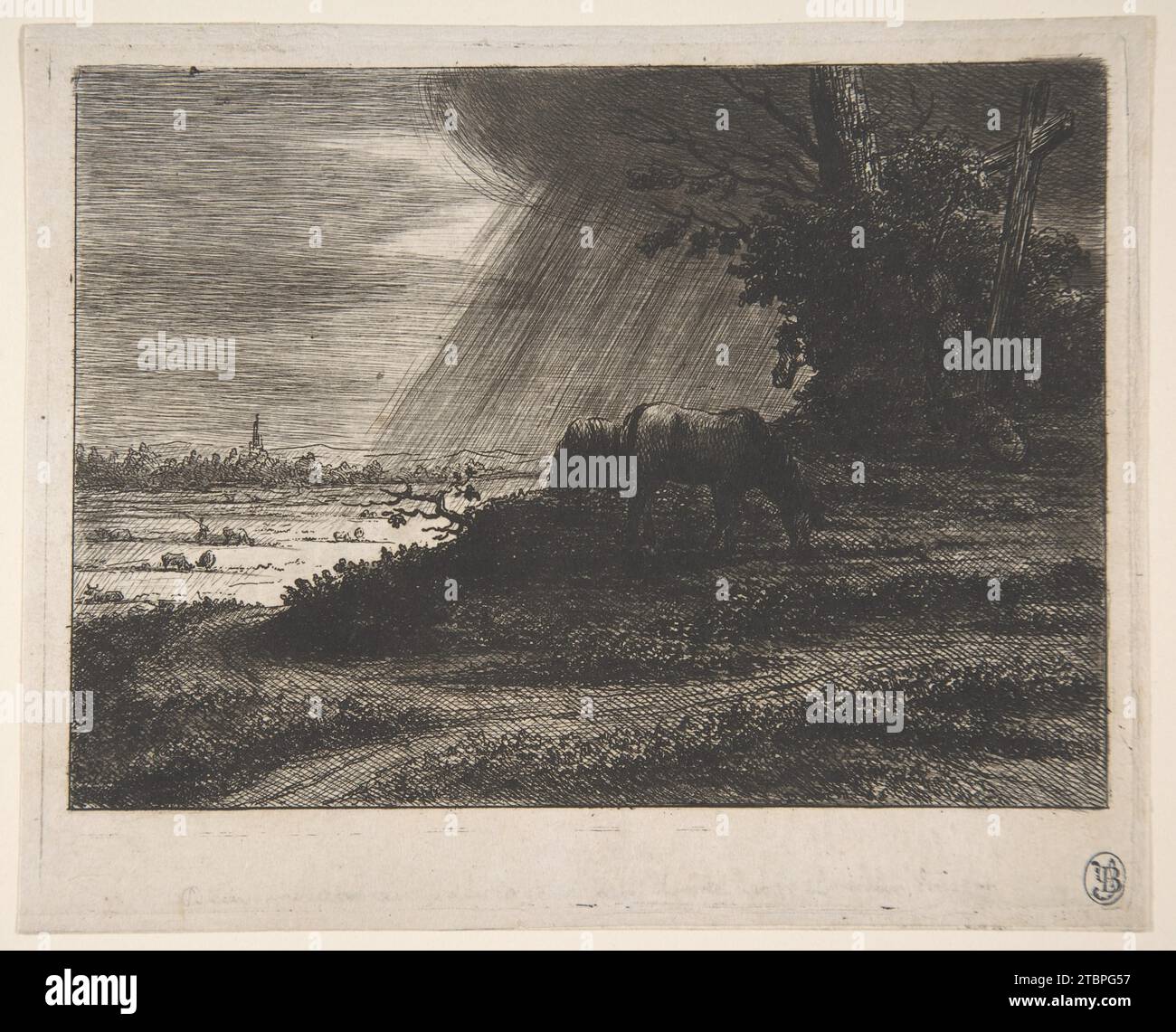 Landschaft mit Sturm 1931 von Baron Dominique Vivant Denon Stockfoto