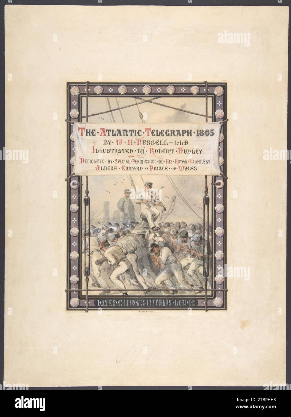 The Great Eastern Wiegeanker Off the Maplin Sands at the Nore, 15. Juli 1865 1892 von Robert Charles Dudley Stockfoto