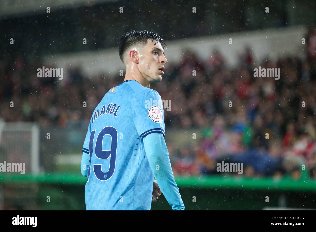 Santander, Kantabrien, Spanien. Dezember 2023. Santander, Spanien, 07. Dezember 2023: Athletic Club-Spieler Imanol Garcia de Albeniz (19) während der zweiten Runde des SM El Rey Cup 2023-24 zwischen CD Cayon und Athletic Club am 07. Dezember 2023 auf den El Sardinero Sports Fields in Santander, Spanien. (Kreditbild: © Alberto Brevers/Pacific Press via ZUMA Press Wire) NUR REDAKTIONELLE VERWENDUNG! Nicht für kommerzielle ZWECKE! Stockfoto