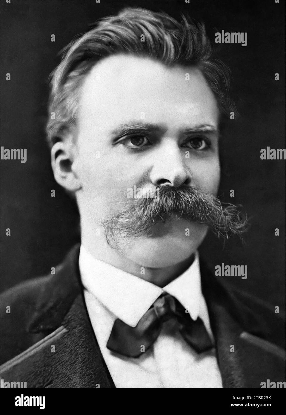 Friedrich Nietzsche, um 1875. Fotografiert von Friedrich Hermann Hartmann. Stockfoto