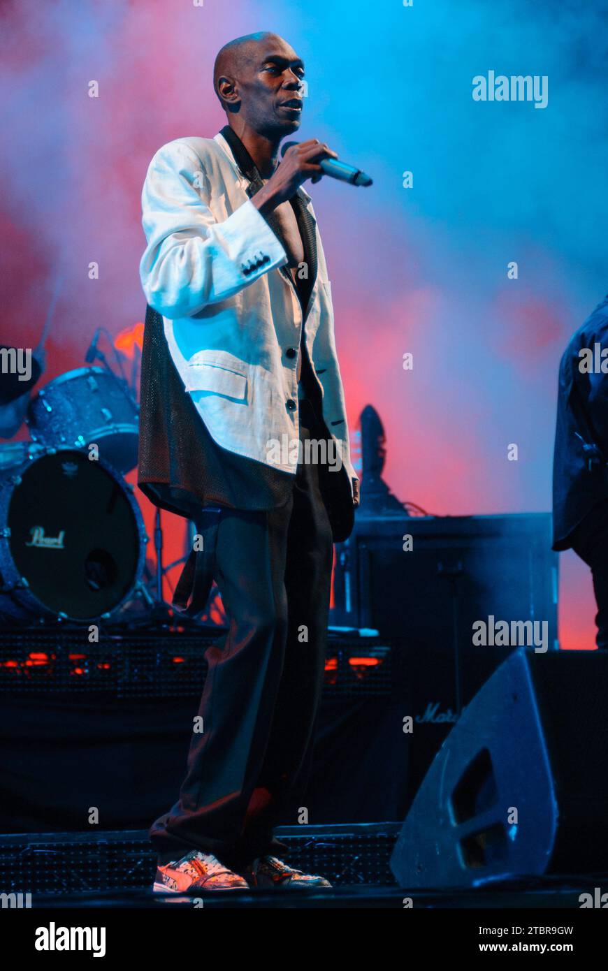 Maxi Jazz - Faithless, V2010, Hylands Park, Chelmsford, Essex, Großbritannien - 22. August 2010 Stockfoto