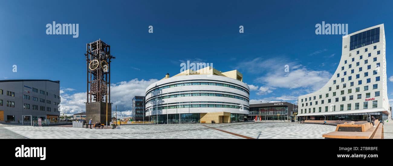 Kiruna, Norbottens län, Schweden, Panoramablick auf New Kiruna Stockfoto