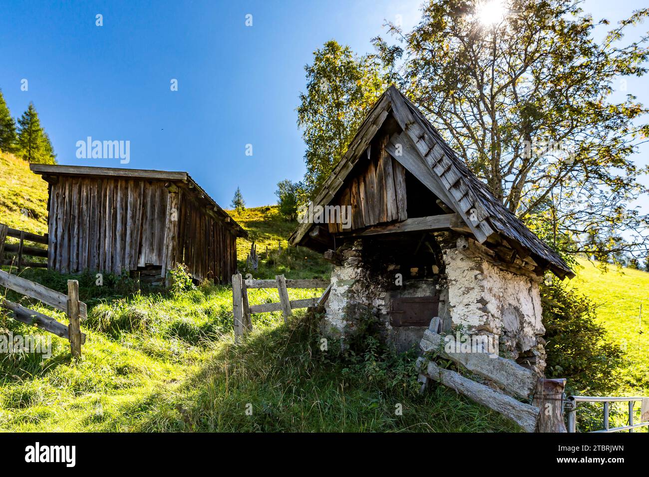 Alter Holzofen, Fröstlberg im Rauristal, Rauris, Pinzgau, Salzburger Land, Österreich Stockfoto