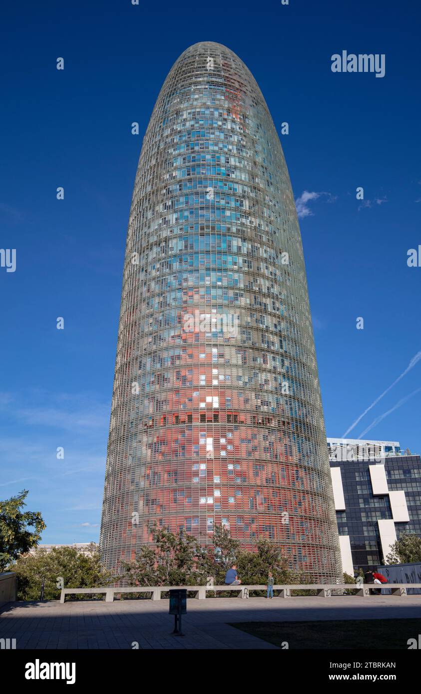 Spanien, Katalonien, Barcelona, Torre Agbar Stockfoto