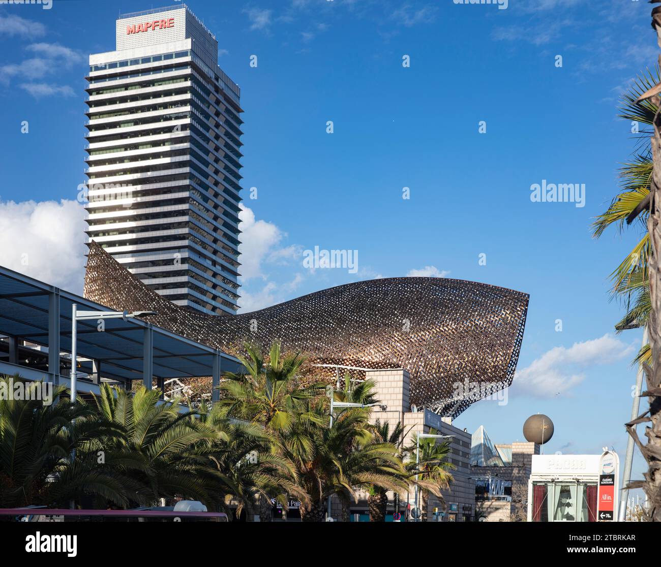 Spanien, Katalonien, Barcelona, Golden Fish, Architekt Frank Gehry Stockfoto