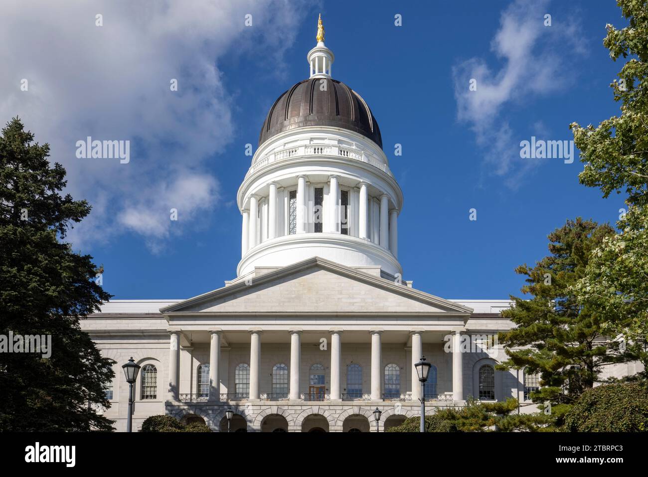 Das Maine State House in Augusta, Maine, ist die Hauptstadt des Bundesstaates Maine. Stockfoto