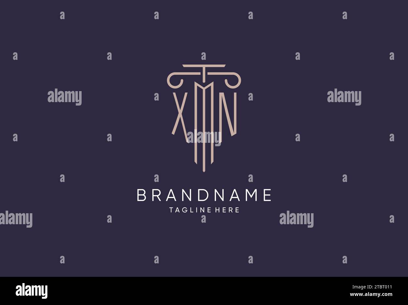 XN-Logo-Initialdesign mit luxuriösem, modernem Stil, das beste Design für Designideen von Anwaltskanzleien Stock Vektor