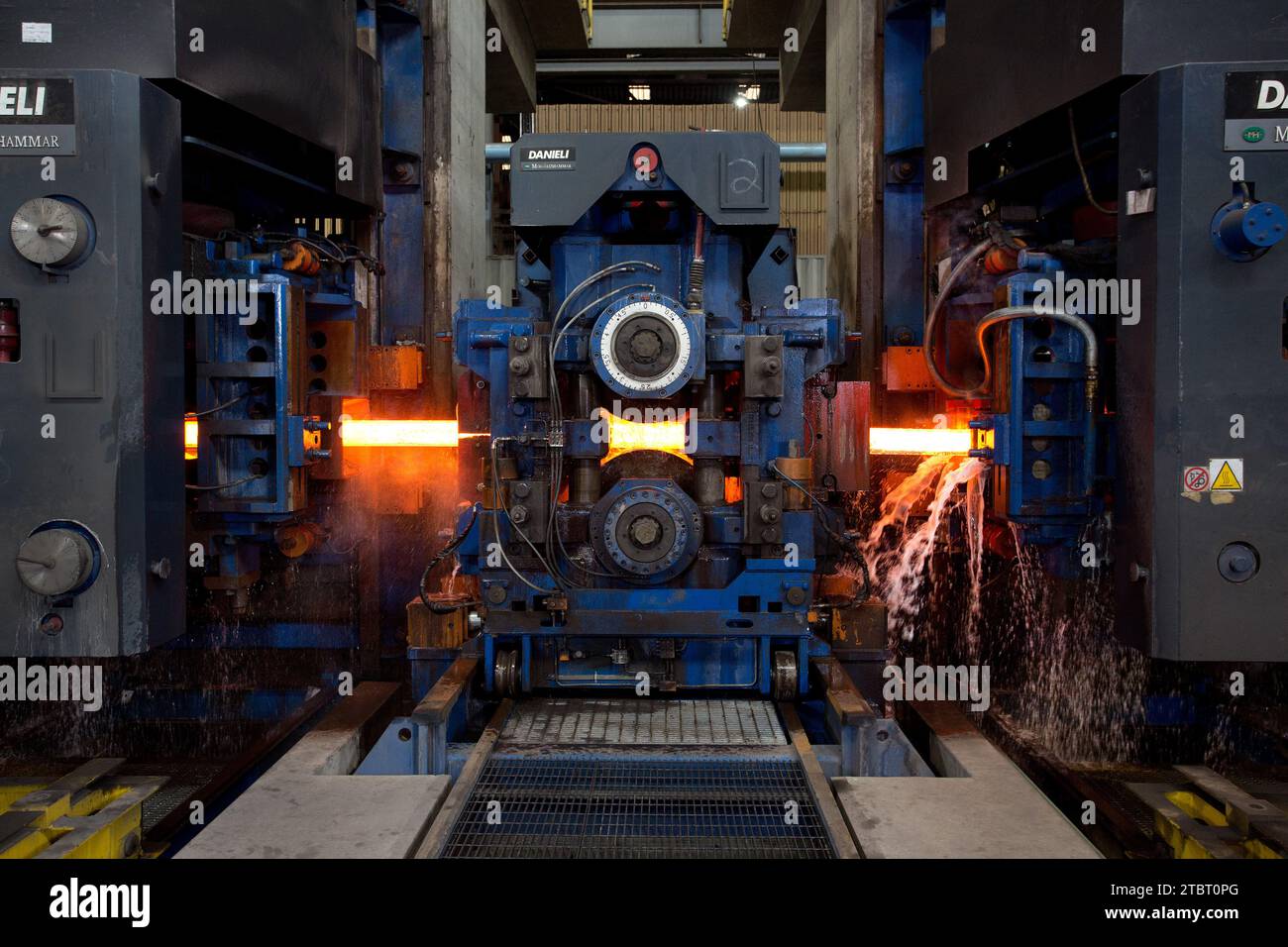 Stahlglühverfahren in einem Werk in Monroe, Michigan, USA Stockfoto