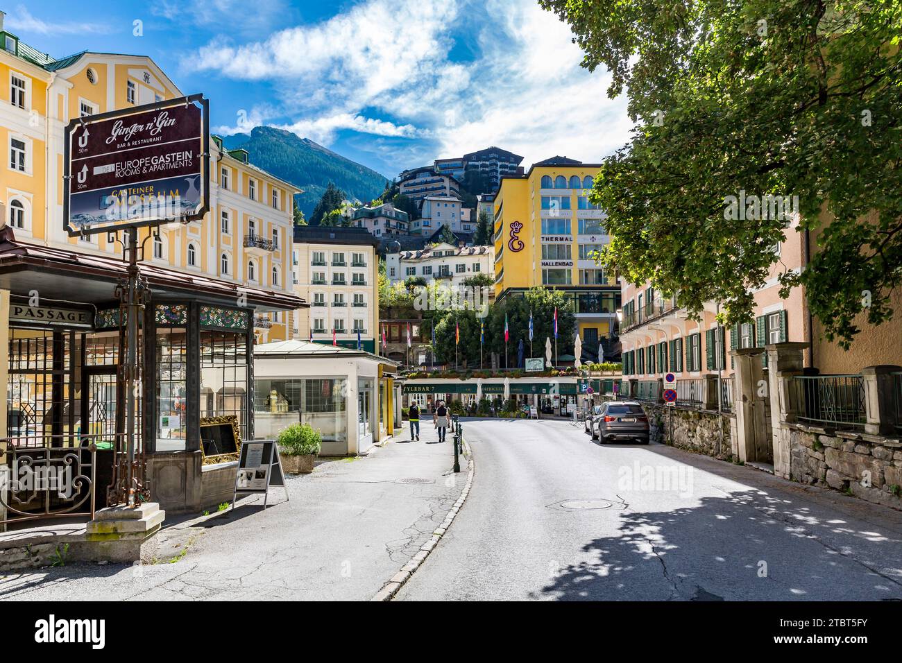 Zentrum von Bad Gastein, Gasteinertal, Nationalpark hohe Tauern, Österreich, Europa Stockfoto