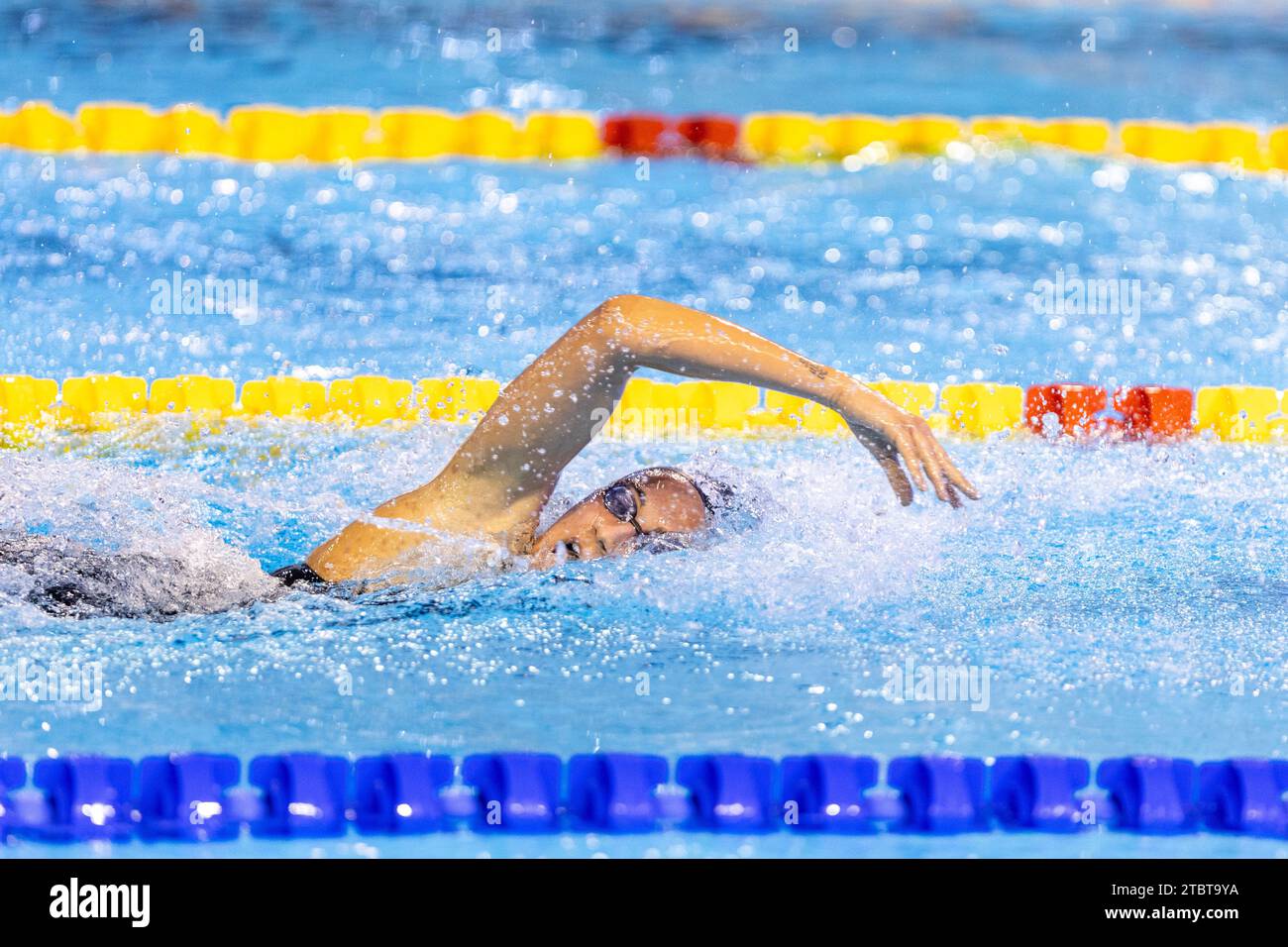 Otopeni, Rumänien. Dezember 2023. Quadarella Simona von Italien während Womenâ&#x80;&#x99;s 1500 m Freistil bei den LEN Short Course Europameisterschaften 2023 am 8. Dezember 2023 in Otopeni, Rumänien Credit: Independent Photo Agency/Alamy Live News Stockfoto