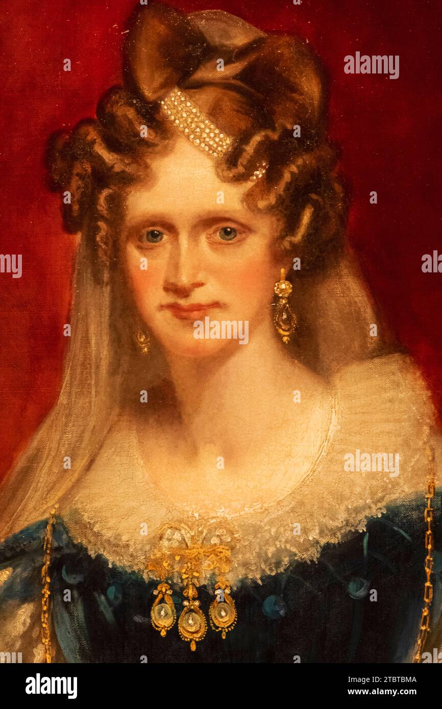 England, London, Portrait of Queen Adelaide (1792–1849) von Sir William Beechy aus der Zeit um 1831 Stockfoto