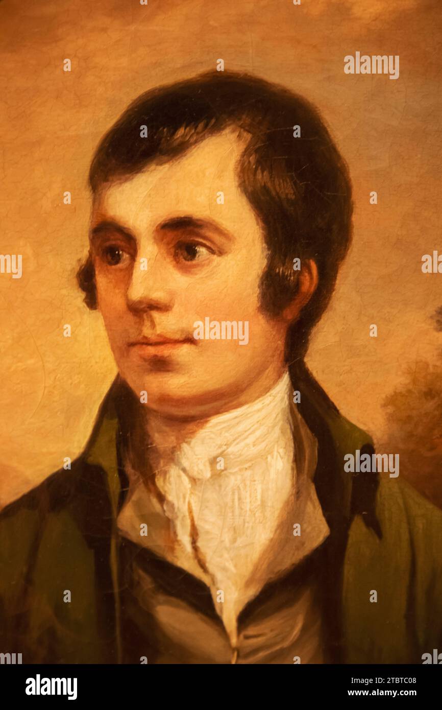 England, London, Portrait of Robert Burns (1759–96) von Alexander Nasmyth Stockfoto