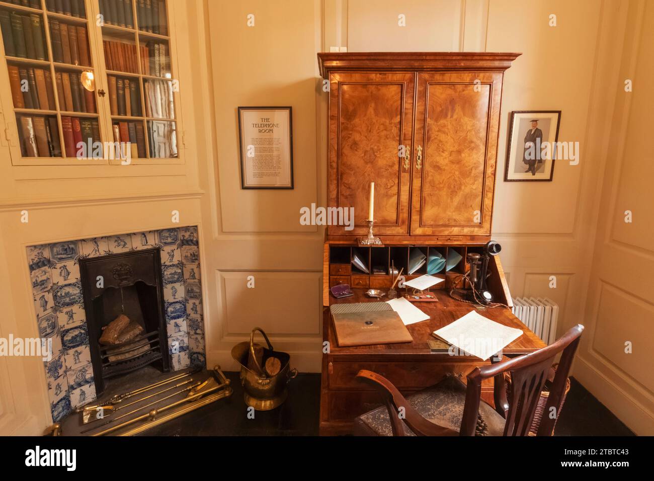 England, East Sussex, Rye, Lamb House, One Time Home of the Writer Henry James, The Telephone Room Stockfoto