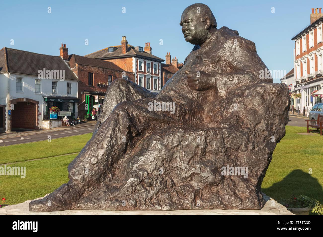 England, Kent, Westerham, Winston Churchill Statue Stockfoto