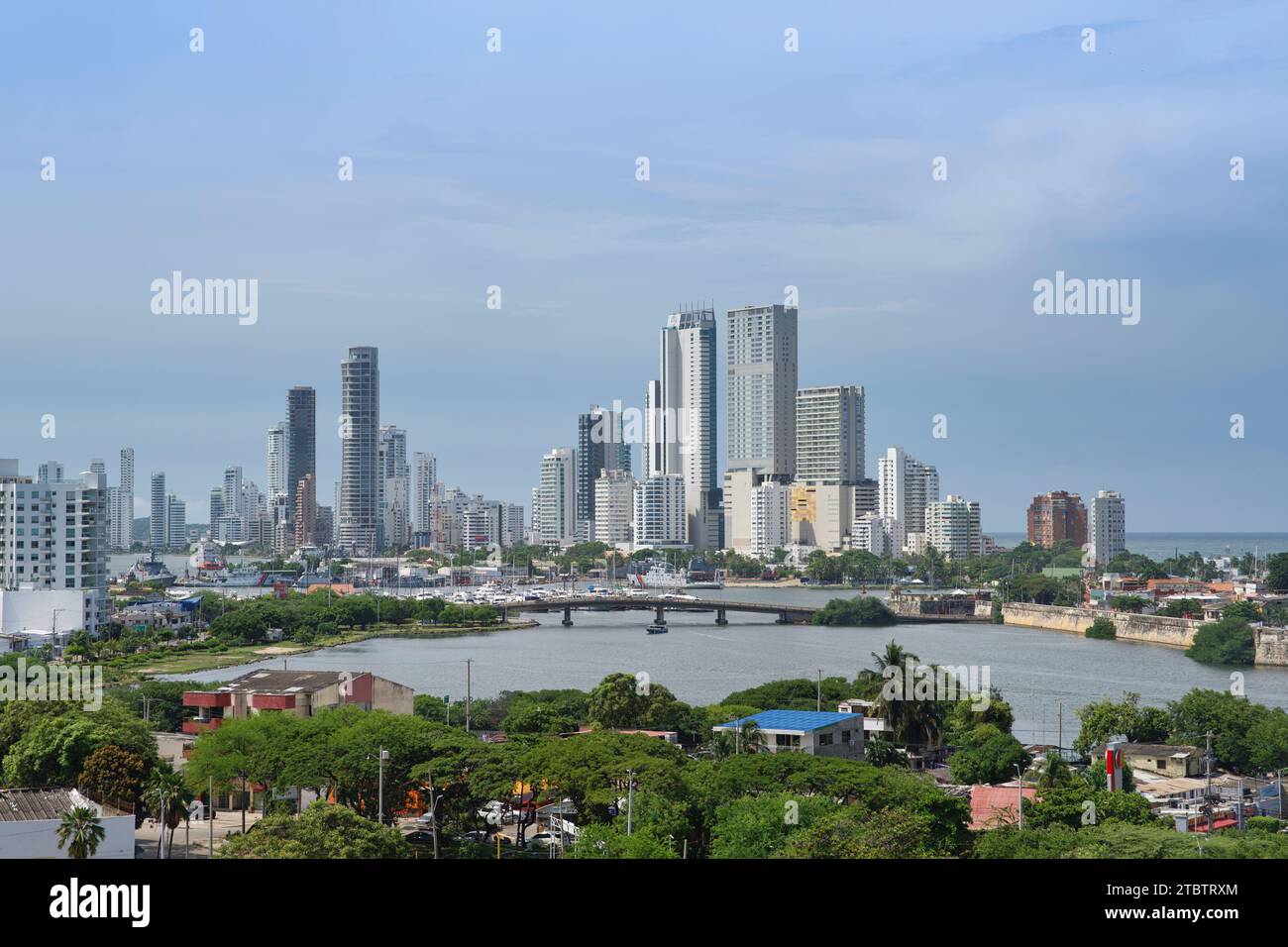 Foto vom Panoramablick auf cartagena das Indias Stockfoto