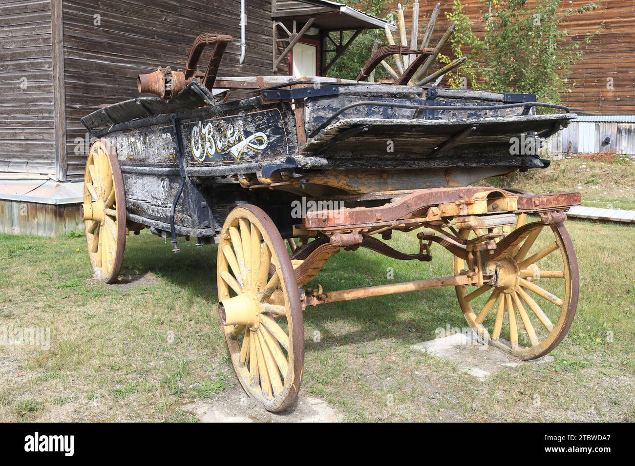 Der alte Trainer in Dawson City Stockfoto