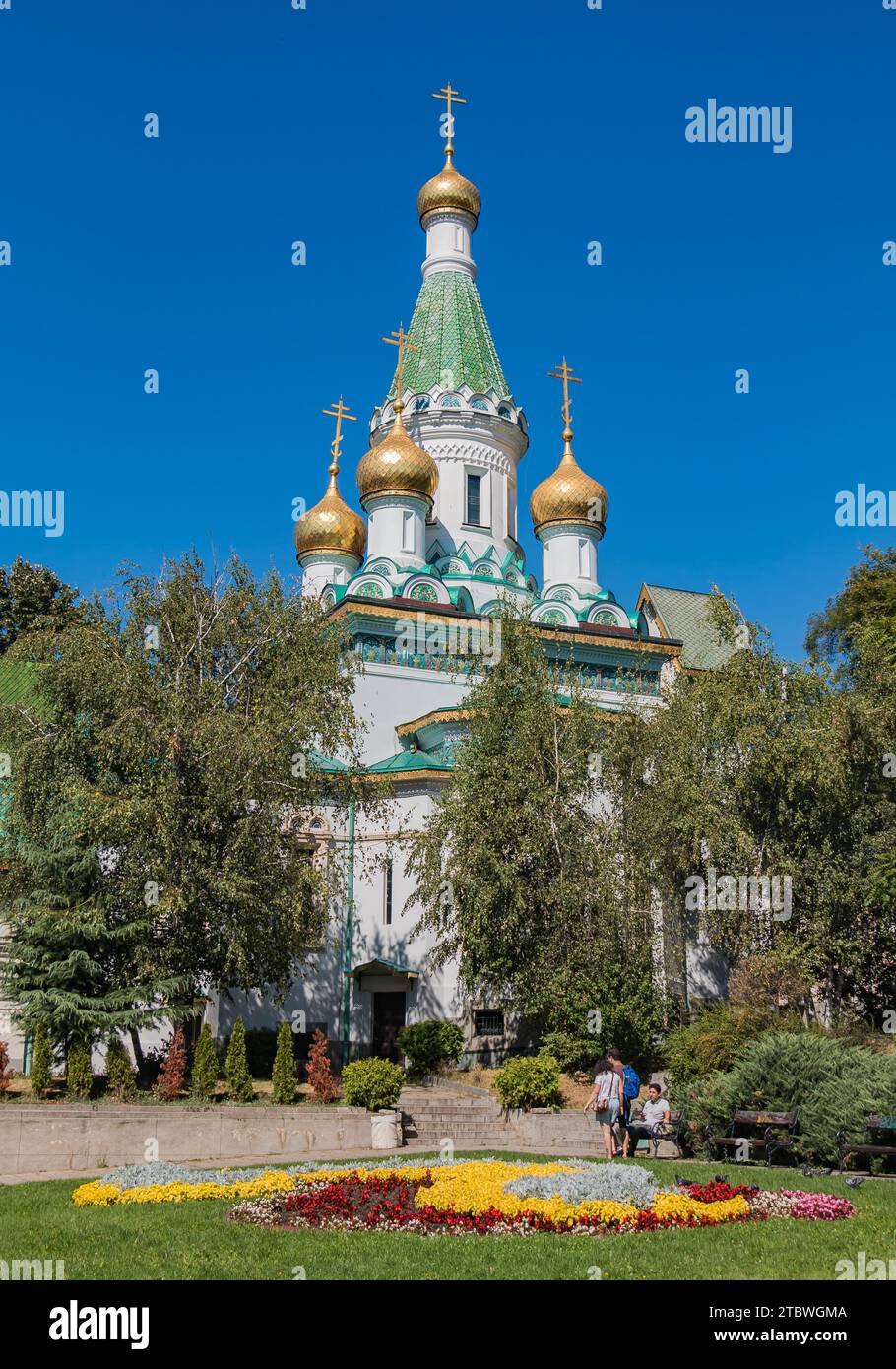 Ein Bild der russischen Kirche in Sofia Stockfoto