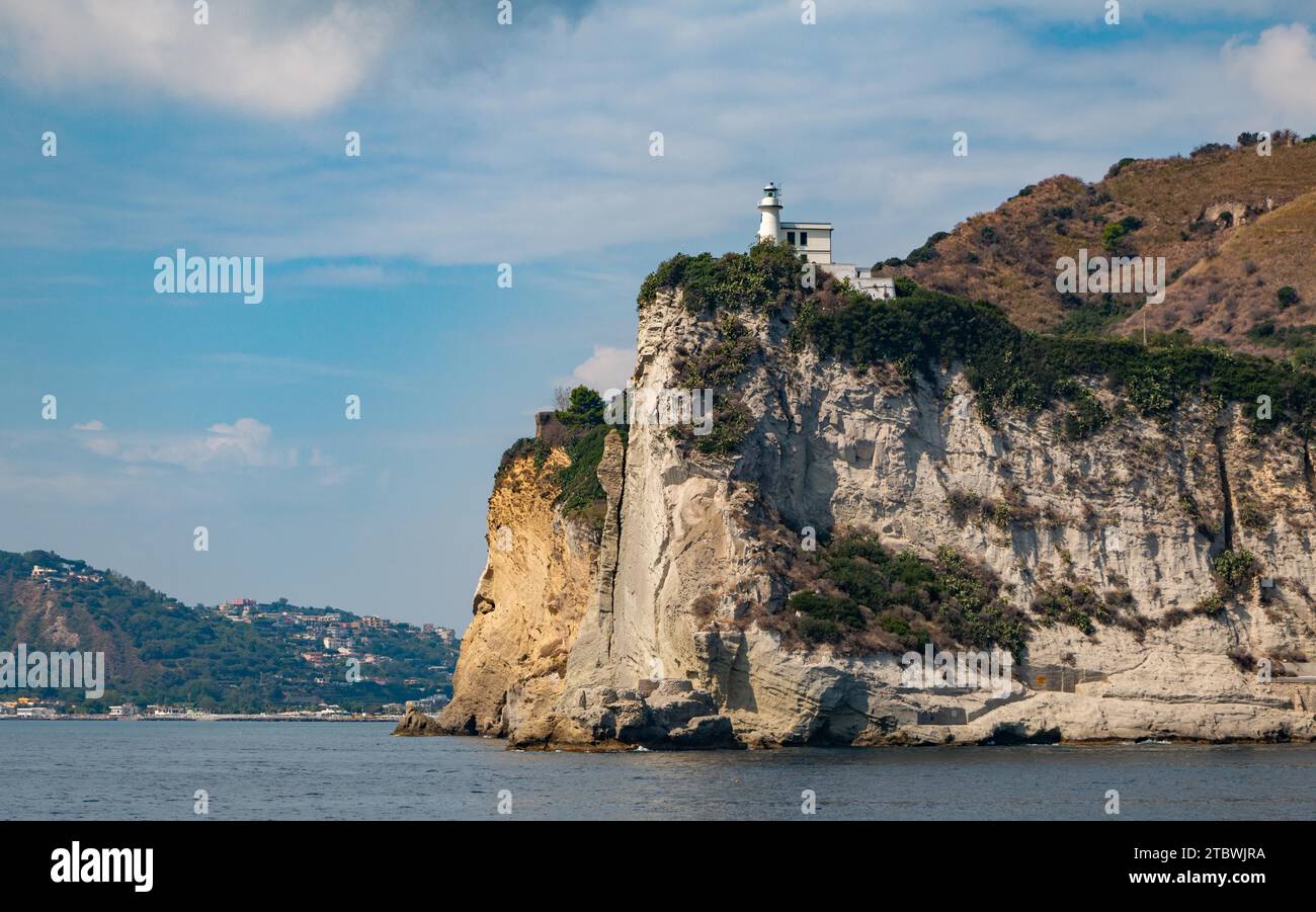 Ein Bild vom Capo Miseno Leuchtturm Stockfoto