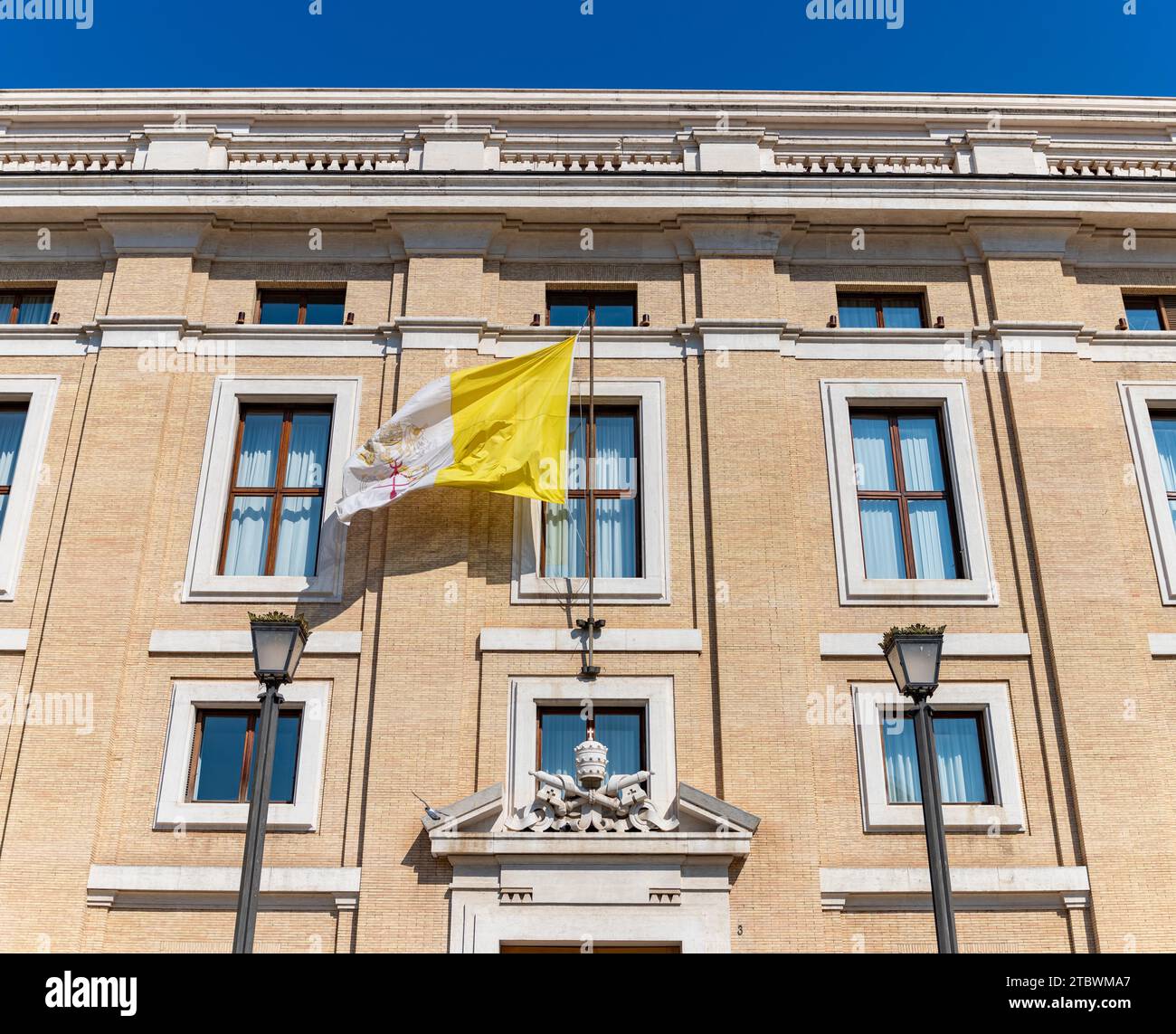 Ein Bild der Vatikanischen Flagge Stockfoto