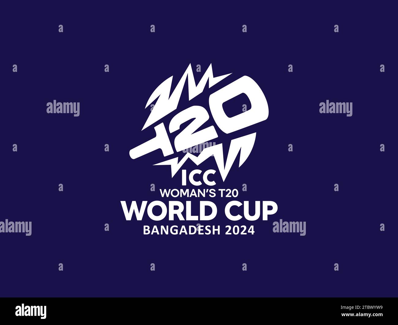 ICC T20 World Cup-Logo für Damen 2024 Stock Vektor