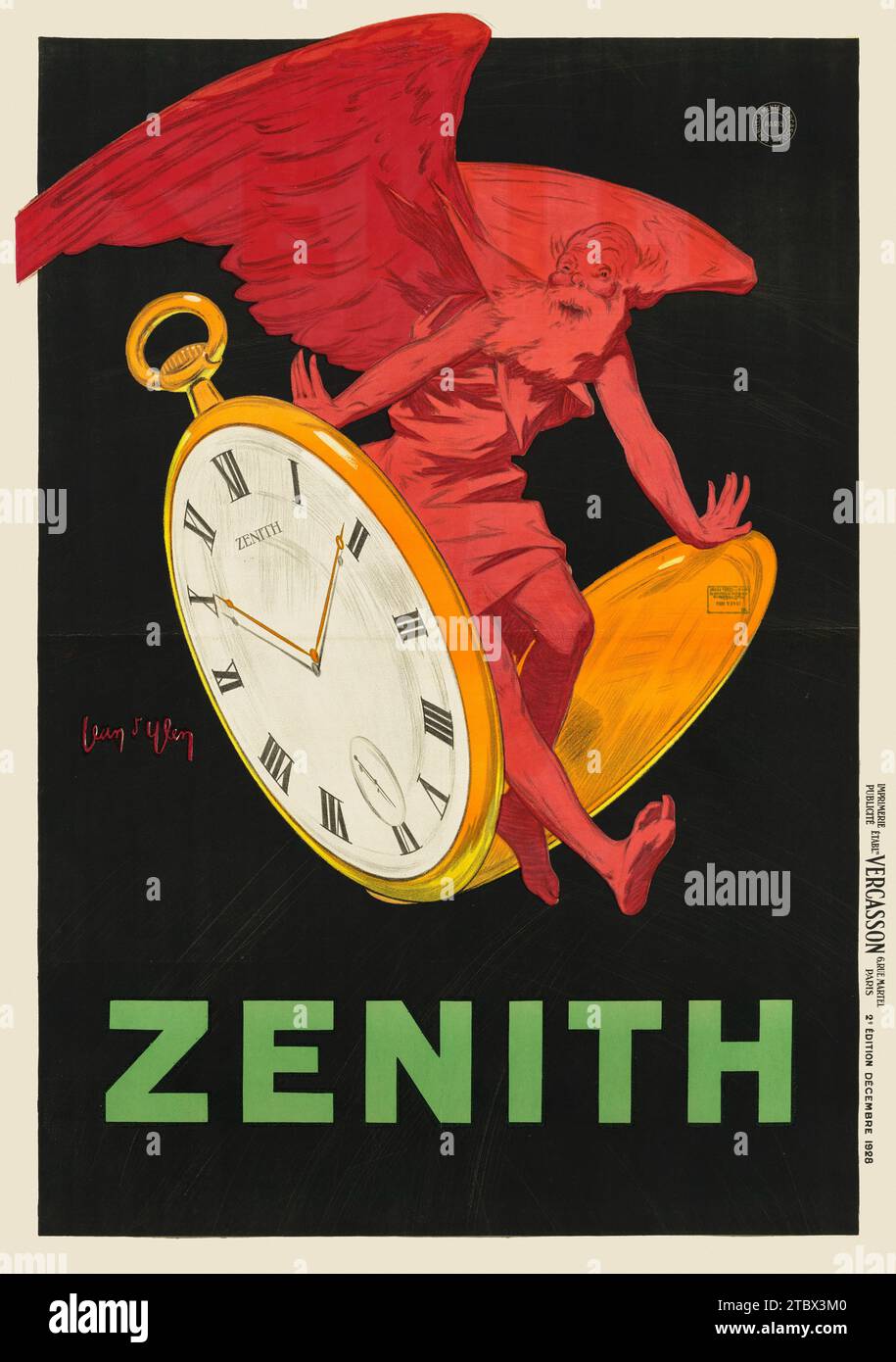 Zenith von Jean d'Ylen (1886-1938). Poster veröffentlicht 1928 in Frankreich. Stockfoto