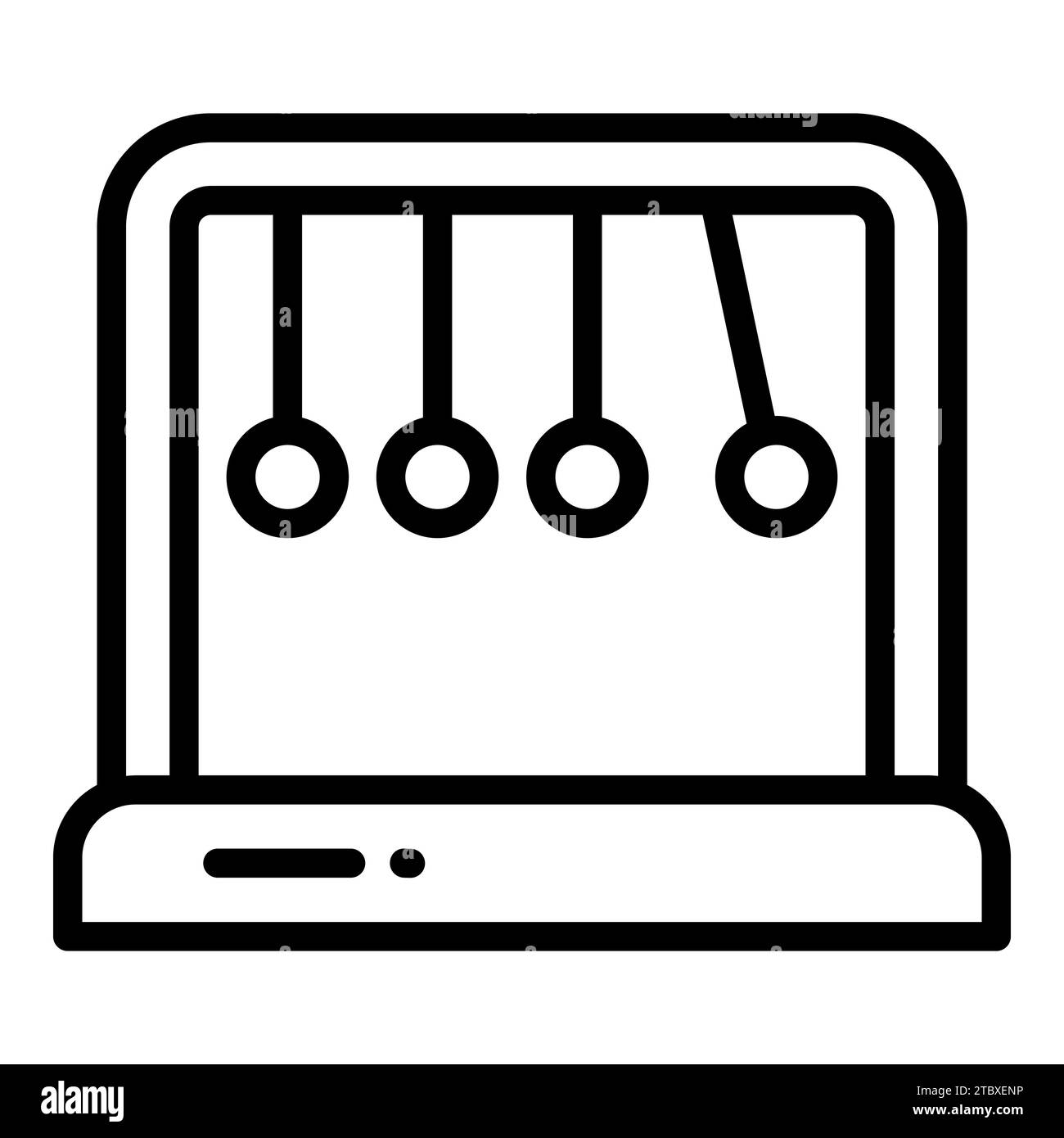 Symbol für Pendelvektorlinie, Symbol für Schule und Bildung Stock Vektor