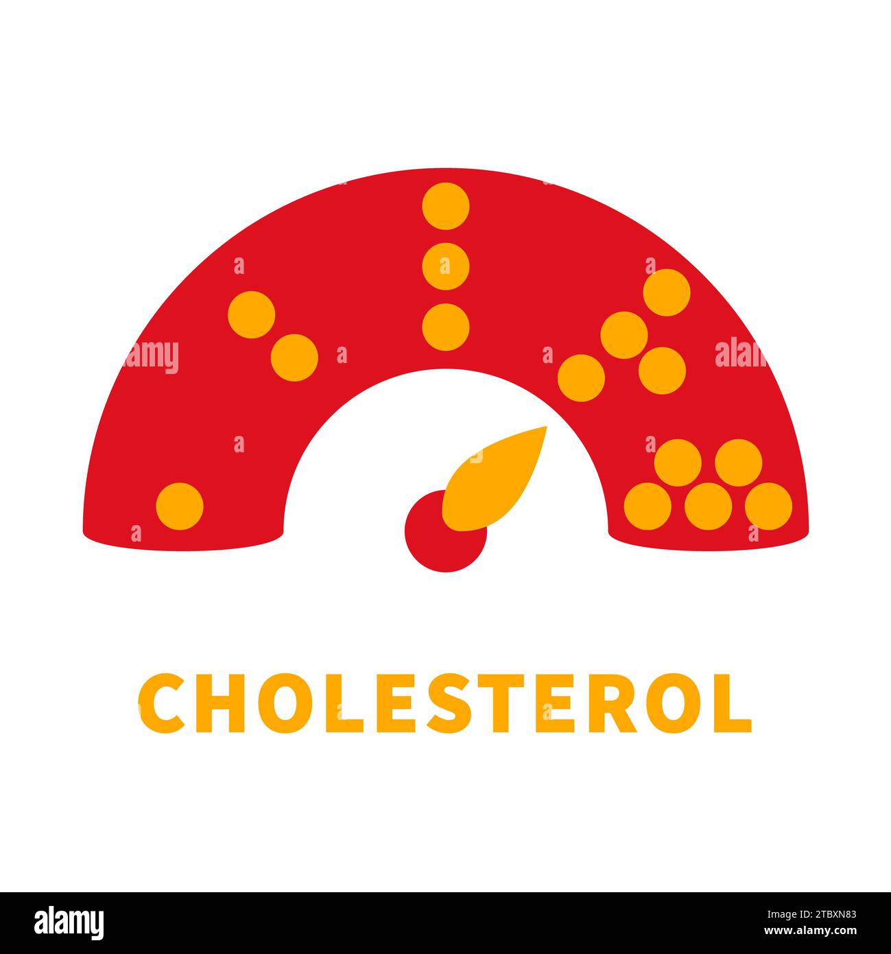 Cholesterin, konzeptuelle Darstellung Stockfoto