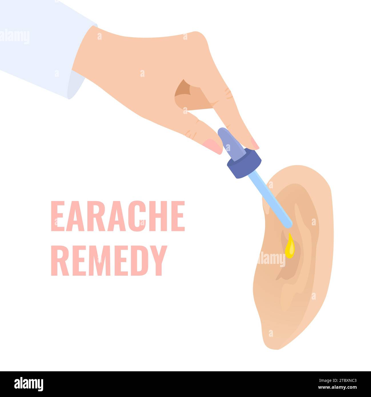Ohrenschmerzen, konzeptuelle Illustration Stockfoto