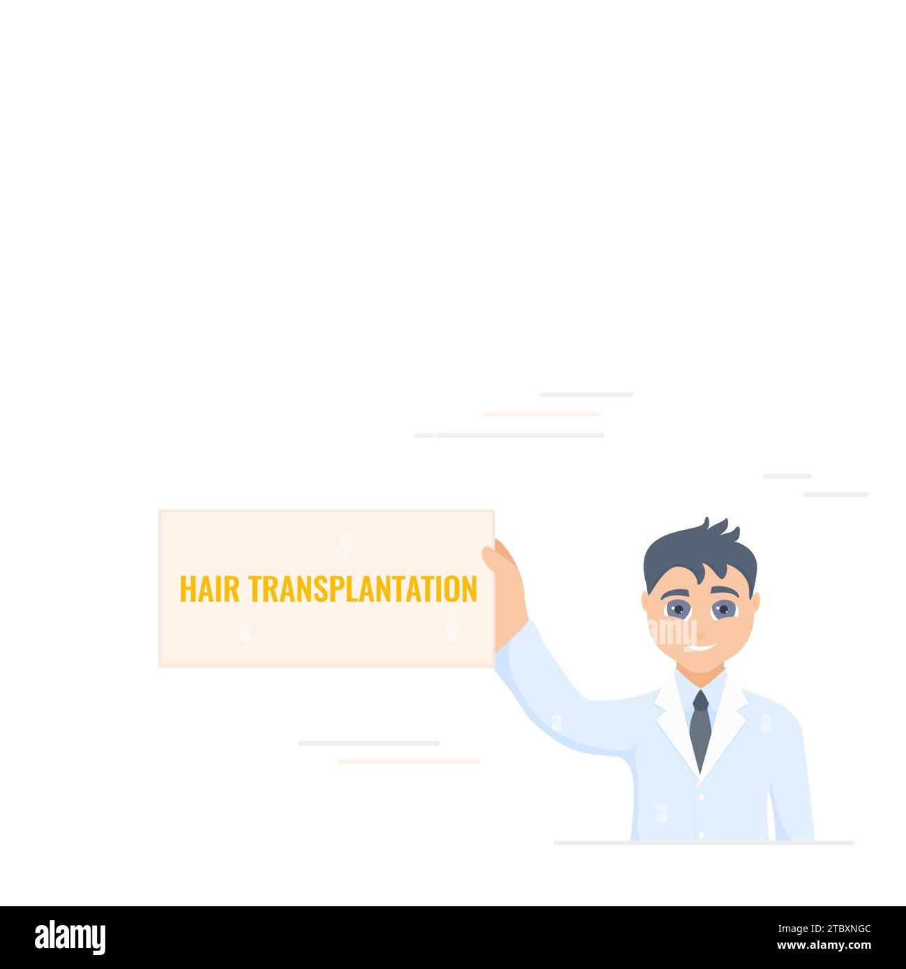 Haartransplantation, konzeptuelle Illustration Stockfoto