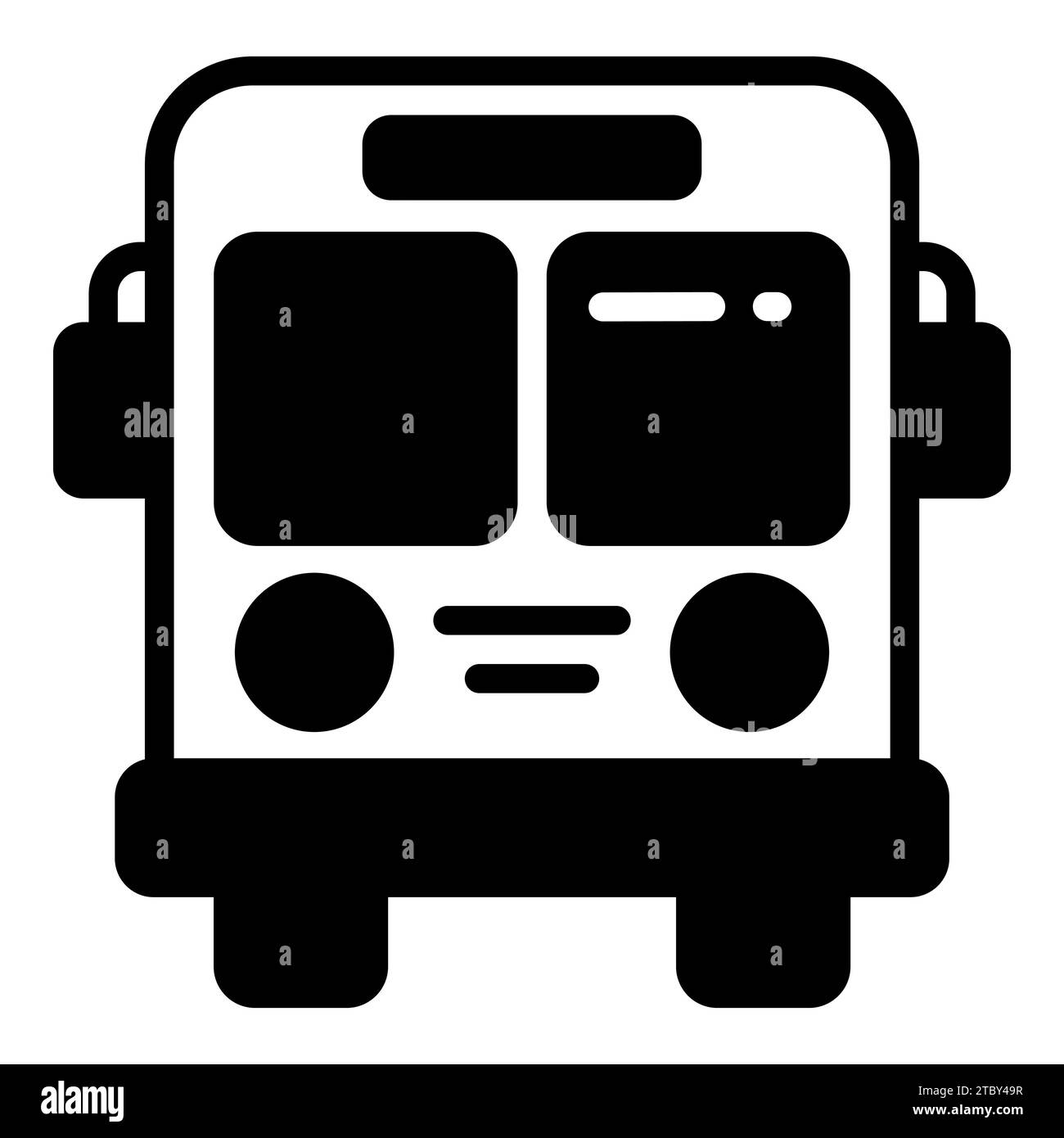 Schulbus-Vektor-Glyphe-Symbol, Schule und Bildung-Symbol Stock Vektor