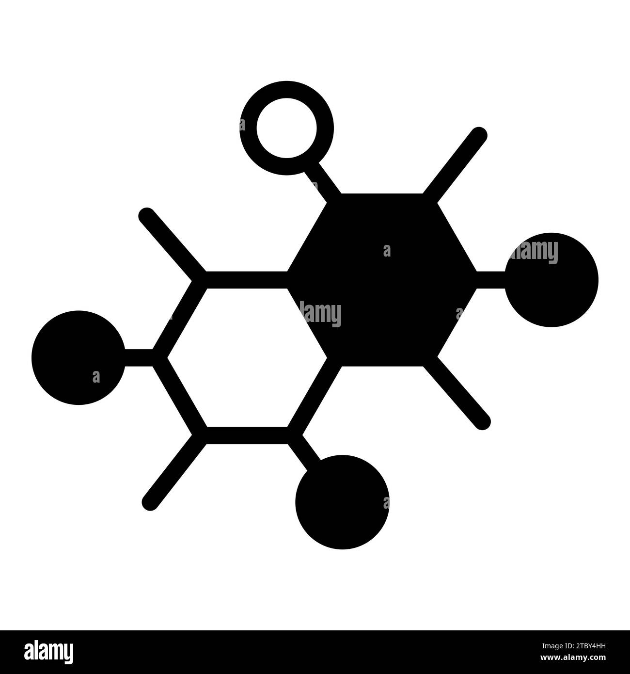 Glyphe-Symbol für Molekularvektor, Symbol für Schule und Bildung Stock Vektor